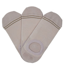 Load image into Gallery viewer, Beige No Show Socks- 3 Pack