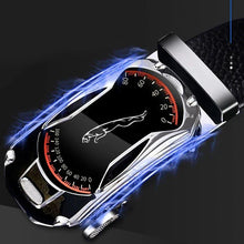 Load image into Gallery viewer, Belts for 3.5cm Width Sports Car Brand Fashion Automatic Buckle Black Genuine Leather Men's Jeans High Quality Waist Male Strap