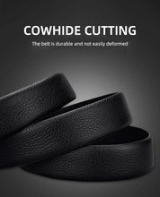 Load image into Gallery viewer, Belts for 3.5cm Width Sports Car Brand Fashion Automatic Buckle Black Genuine Leather Men's Jeans High Quality Waist Male Strap