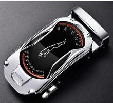 Load image into Gallery viewer, Belts for 3.5cm Width Sports Car Brand Fashion Automatic Buckle Black Genuine Leather Men's Jeans High Quality Waist Male Strap