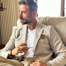Load image into Gallery viewer, Like Clockwork - Silk Pocket Square - Beige