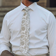 Load image into Gallery viewer, Novara - Printed Silk Tie - Ivory