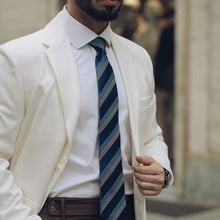 Load image into Gallery viewer, Corso - Silk Jacquard Tie - Petrol Blue