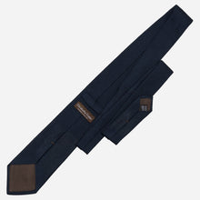 Load image into Gallery viewer, Cavour - Dark Navy Silk Grenadine Tie