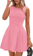 Load image into Gallery viewer, Sleeveless Solid Color Pleated Dress | Flared Midi Casual