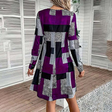 Load image into Gallery viewer, Women's Round Neck Long Sleeve Dress