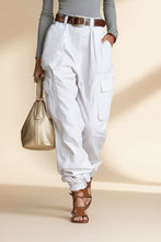 Load image into Gallery viewer, Women's High-Waist Cargo Parachute Pants with Elastic Ankle Cuffs