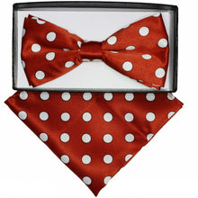 Load image into Gallery viewer, Vittorio Farina Polka Dot Bow Tie & Pocket Square by Classy Cufflink