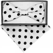 Load image into Gallery viewer, Vittorio Farina Polka Dot Bow Tie & Pocket Square by Classy Cufflink