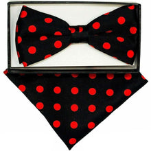 Load image into Gallery viewer, Vittorio Farina Polka Dot Bow Tie & Pocket Square by Classy Cufflink