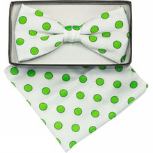 Load image into Gallery viewer, Vittorio Farina Polka Dot Bow Tie & Pocket Square by Classy Cufflink