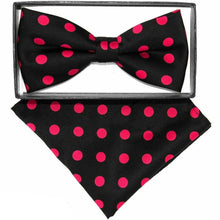 Load image into Gallery viewer, Vittorio Farina Polka Dot Bow Tie & Pocket Square by Classy Cufflink