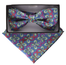 Load image into Gallery viewer, Vittorio Farina Floral Designer Bow Tie & Pocket Square