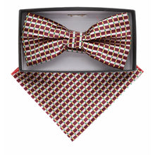 Load image into Gallery viewer, Vittorio Farina Geometric Designer Bow Tie & Pocket Square