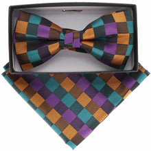 Load image into Gallery viewer, Vittorio Farina Geometric Designer Bow Tie & Pocket Square