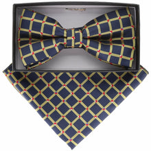 Load image into Gallery viewer, Vittorio Farina Geometric Designer Bow Tie & Pocket Square