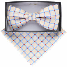 Load image into Gallery viewer, Vittorio Farina Geometric Designer Bow Tie & Pocket Square