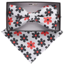 Load image into Gallery viewer, Vittorio Farina Floral Designer Bow Tie & Pocket Square