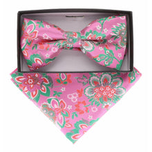 Load image into Gallery viewer, Vittorio Farina Floral Designer Bow Tie & Pocket Square