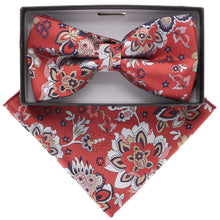 Load image into Gallery viewer, Vittorio Farina Floral Designer Bow Tie & Pocket Square