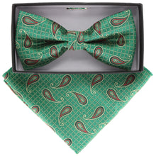 Load image into Gallery viewer, Vittorio Farina Paisley Designer Bow Tie & Pocket Square