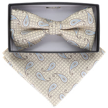 Load image into Gallery viewer, Vittorio Farina Paisley Designer Bow Tie & Pocket Square