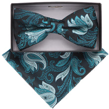 Load image into Gallery viewer, Vittorio Farina Floral Designer Bow Tie & Pocket Square