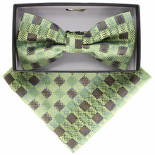 Load image into Gallery viewer, Vittorio Farina Geometric Designer Bow Tie & Pocket Square
