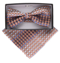 Load image into Gallery viewer, Vittorio Farina Geometric Designer Bow Tie & Pocket Square