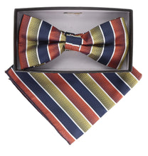 Load image into Gallery viewer, Vittorio Farina Geometric Designer Bow Tie & Pocket Square