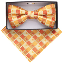 Load image into Gallery viewer, Vittorio Farina Geometric Designer Bow Tie & Pocket Square