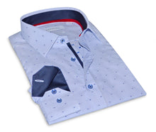 Load image into Gallery viewer, Jordan Button-Up Shirt With Contrast Details // Navy Stripe // Contemporary Fit (Regular)