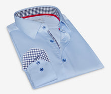 Load image into Gallery viewer, Daniel Button-Up Shirt With Contrast Details // Blue // Contemporary Fit (Regular)