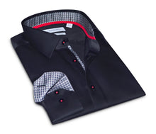 Load image into Gallery viewer, David Button-Up Shirt With Contrast Details // Black // Contemporary Fit (Regular)