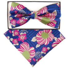 Load image into Gallery viewer, Vittorio Farina Floral Designer Bow Tie & Pocket Square