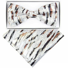 Load image into Gallery viewer, Vittorio Farina Metallic Designer Bow Tie & Pocket Square