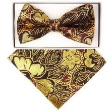 Load image into Gallery viewer, Vittorio Farina Metallic Designer Bow Tie & Pocket Square