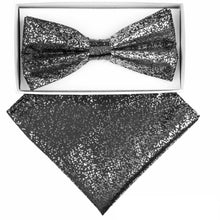 Load image into Gallery viewer, Vittorio Farina Metallic Designer Bow Tie & Pocket Square