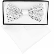 Load image into Gallery viewer, VITTORIO FARINA Rhinestone Bowtie & Pocket Square