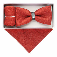 Load image into Gallery viewer, VITTORIO FARINA Rhinestone Bowtie & Pocket Square