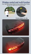 Load image into Gallery viewer, Bicycle Alarm Taillight Anti Theft USB Rechargeable Bicycle Rear Tail Light Turn Signal Warning Cycling Light Bike Alarm With Remote Rechargeable Rear Bike Light Waterproof Auto ON/Off Bicycle Lights Bike Turn Signals Brake Light
