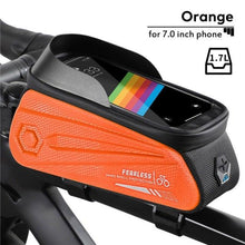 Load image into Gallery viewer, Bicycle Bag Phone Bag Waterproof Front Frame Cycling Bag Sensitive Touch Screen Road Bike Bag Bicycle Phone Bag Bike Phone Holder EVA Waterproof Handlebar Bag With Sensitive Bike Phone Front Frame Bag Bicycle Bag Phone Mount Top Tube Bag Bike 6.0-7.4 Inch