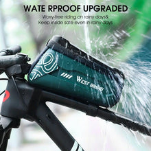 Load image into Gallery viewer, Bicycle Bag Phone Bag Waterproof Front Frame Cycling Bag Sensitive Touch Screen Road Bike Bag Bicycle Phone Bag Bike Phone Holder EVA Waterproof Handlebar Bag With Sensitive Bike Phone Front Frame Bag Bicycle Bag Phone Mount Top Tube Bag Bike 6.0-7.4 Inch