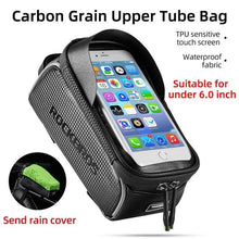 Load image into Gallery viewer, Bicycle Bag Waterproof Touch Screen Cycling Bag Top Front Tube Frame Road Bike Bag 6.5 Phone Case Bike Accessories Bike Phone Top Tube Bag Bicycle Front Frame Storage Bag Cell Phone Mount Holder Bag Case With Touch Screen Waterproof