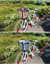 Load image into Gallery viewer, Bicycle Basket Handlebar Cycling Carryings Holder Bike Riding Pouch Cycle Biking Front Baggage Bag Load Bike Basket Detachable Bicycle Basket Folding Small Pet Cat Dog Carrier Front Handlebar Basket For Most Mountain Bikes And Bicycles Easy Install