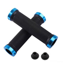 Load image into Gallery viewer, Bicycle Grips Rubber Handle Anti-Skid Cycling Handlebar Cuffs Lock Aluminum Alloy Bike Lock-On Mountain Bike Grips Bicycle Handlebar Locking Grips Non-Slip Handle Grips
