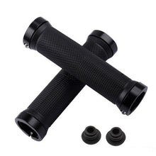 Load image into Gallery viewer, Bicycle Grips Rubber Handle Anti-Skid Cycling Handlebar Cuffs Lock Aluminum Alloy Bike Lock-On Mountain Bike Grips Bicycle Handlebar Locking Grips Non-Slip Handle Grips