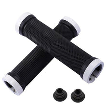 Load image into Gallery viewer, Bicycle Grips Rubber Handle Anti-Skid Cycling Handlebar Cuffs Lock Aluminum Alloy Bike Lock-On Mountain Bike Grips Bicycle Handlebar Locking Grips Non-Slip Handle Grips