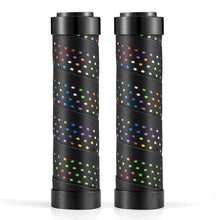 Load image into Gallery viewer, Bicycle Grips Rubber Handle Anti-Skid Cycling Handlebar Cuffs Lock Aluminum Alloy Bike Lock-On Mountain Bike Grips Bicycle Handlebar Locking Grips Non-Slip Handle Grips