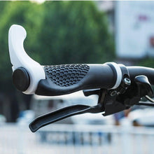 Load image into Gallery viewer, Bicycle Handlebar Rubber Grip End Cap Aluminium Alloy Lock Mountain Bike Handle Bar Grip Anti-Slip Bicycle Skid-Proof Grips Handlebar Cover Widen Holding Surface Unti-Skid Bike Grips Shockproof Handlebar Cover Ergonomic Design